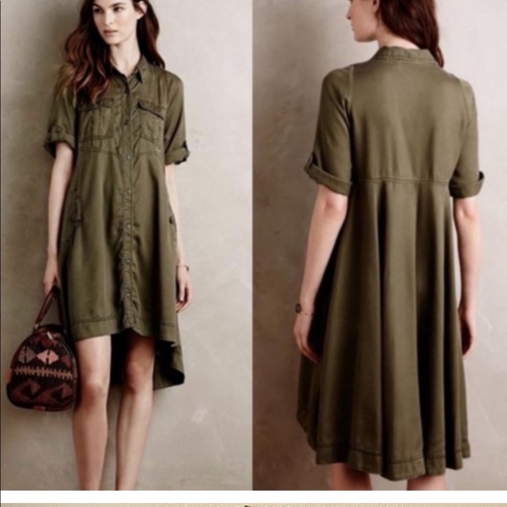 Holding Horses Green Swing Dress with POCKETS